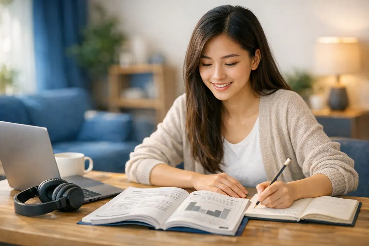 Học viên đang luyện tập tiếng Anh